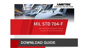 Download the guide | MIL-STD-704F defines the electrical power interface for aircraft systems