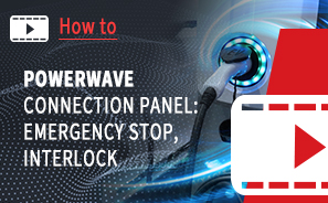 PowerWave Connection Panel: Emergency Stop, Interlock
