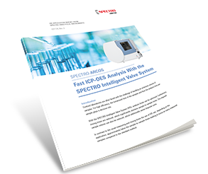 Fast ICP-OES Analysis With the Intelligent Valve System