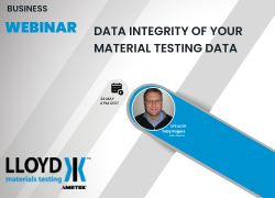 Get a unique chance to watch the data integrity of material testing webinar hosted by Toby Rogers, Sales Director.