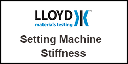 How do I set machines stiffness on Plus Series test machines