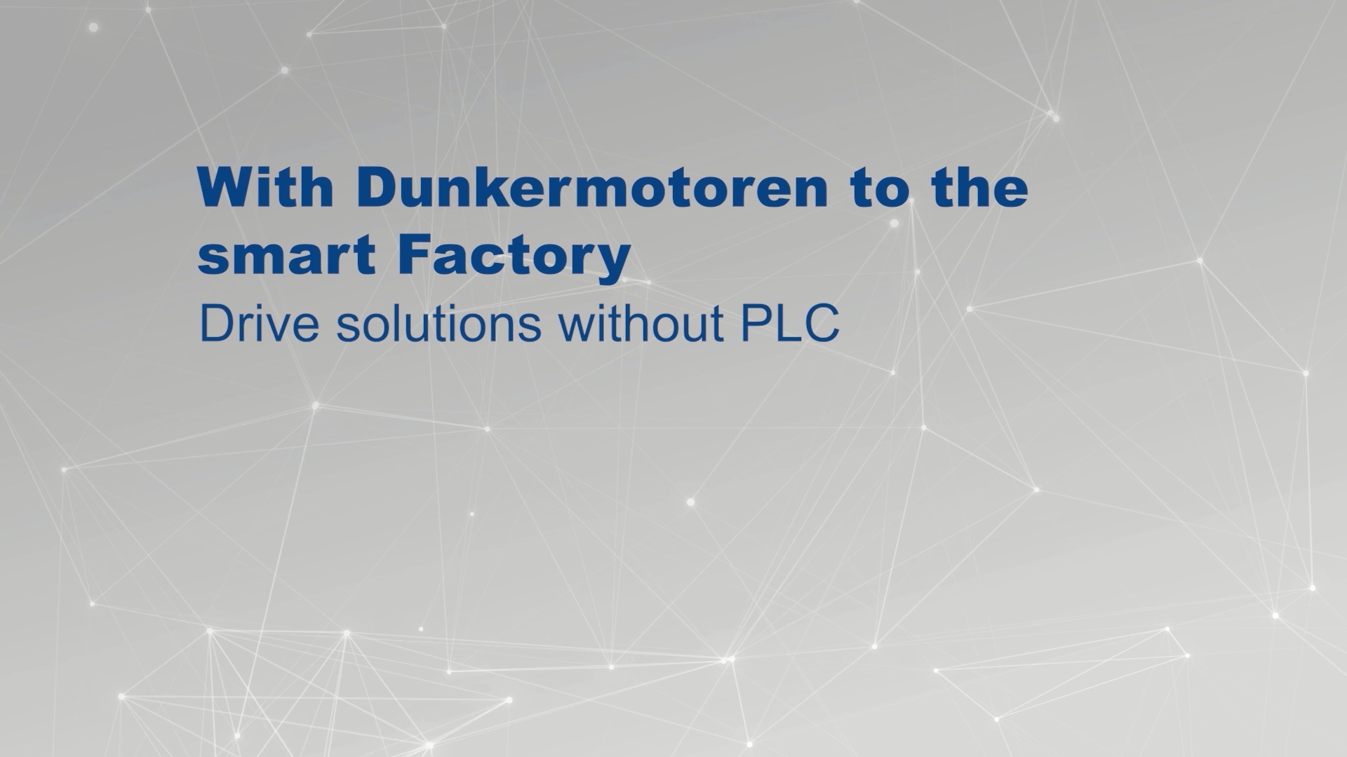 Drive solutions without PLC