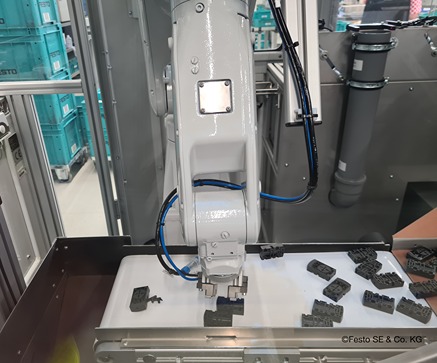 Industrioeroboter bei Festo in der Produktion